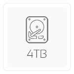 4 TB M.2 PCIe 4.0 NVMe SSD (Seq. Read: 7450 MB/s, Write: 6900 MB/s) Fastest choice