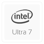 Intel Core Ultra 7 255H (up to 5.1 GHz – 6 P-Cores / 8 E-Cores / 2 LPE-cores / 16 Threads – 24 MB Intel® Smart Cache)