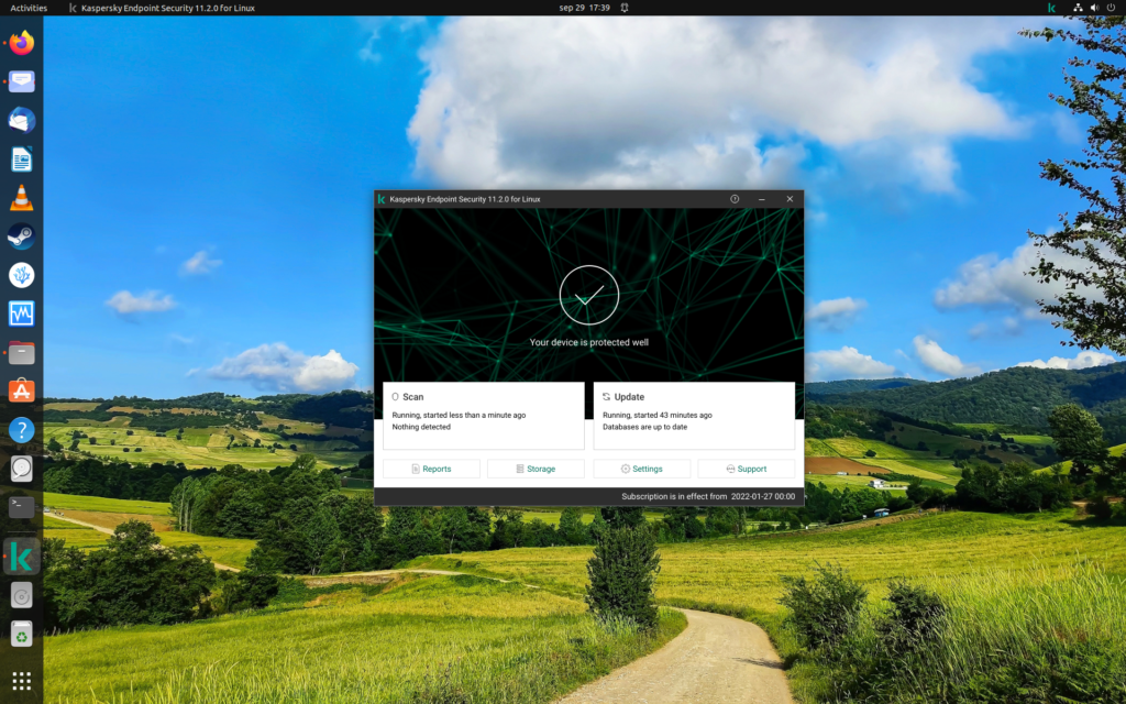 Kaspersky Endpoint Security Linux 1Year 1User LaptopwithLinux
