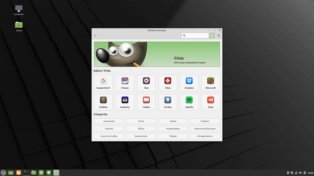 Linux Mint 20 Software Manager
