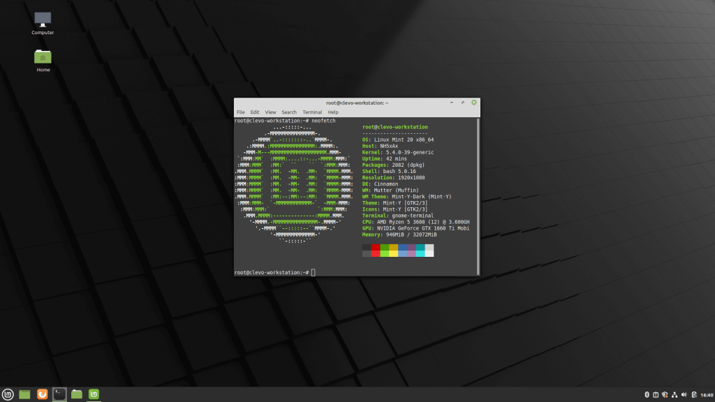 Linux Mint 20 Terminal