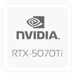 NVIDIA GeForce RTX-5070Ti – 12GB GDDR7 – 300Hz display – X6FR57TY
