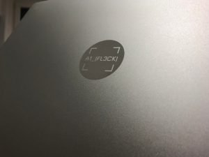 Nickname laser engraved on laptop